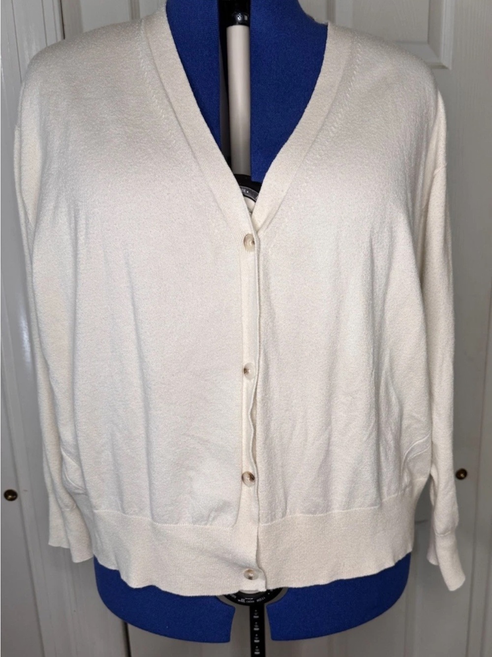 A New Day Cream Cardigan Buttoned Sweater